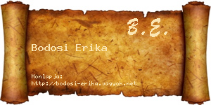 Bodosi Erika névjegykártya